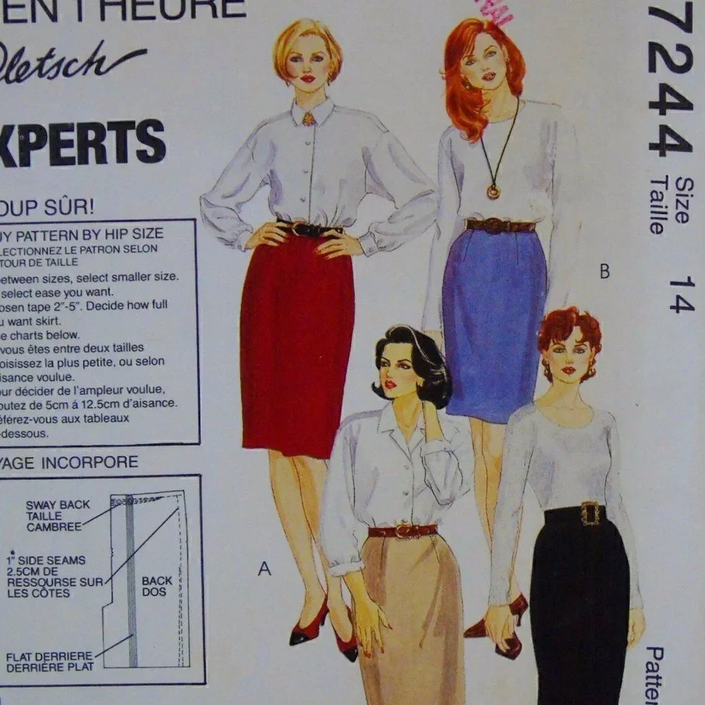 Vintage 90s McCall's 7244 Sewing Pattern